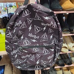 Harry Potter Deathly Hallows Always Backpack Black White Mini School Bag